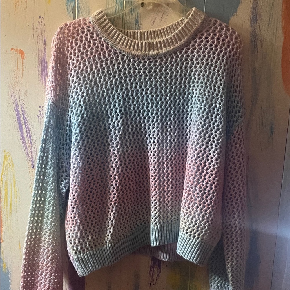 Pastel Gradient Knit Sweater